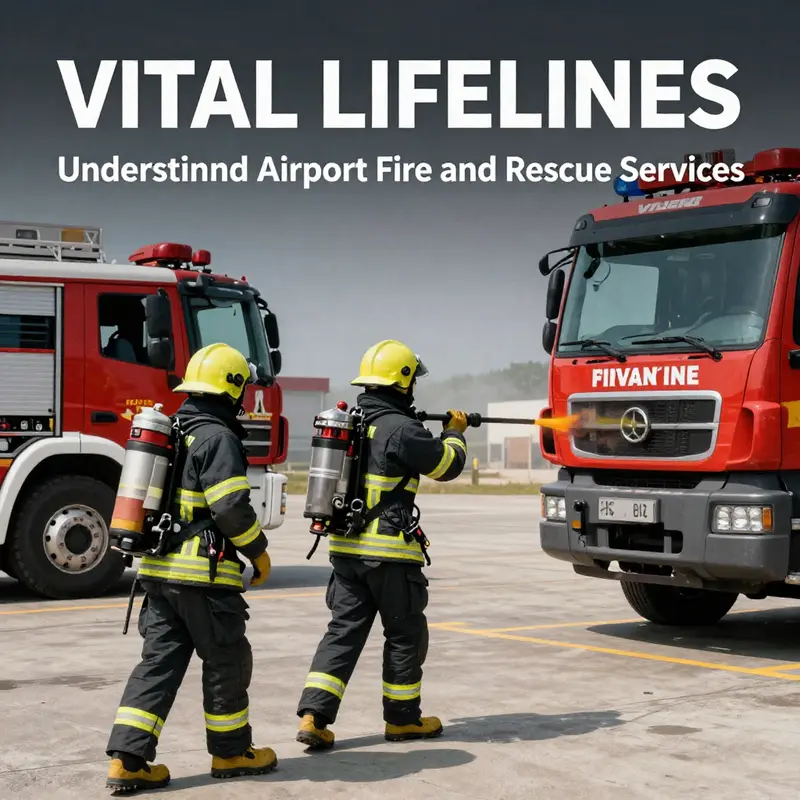 Airport rescue personnel springing into action for an incident response.