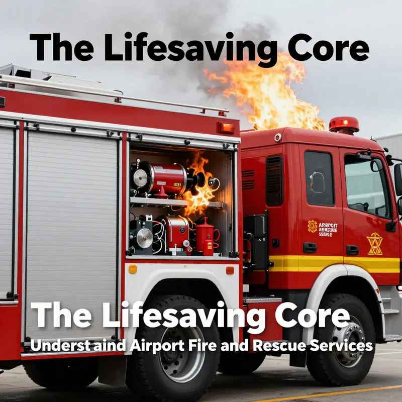 Airport fire and rescue personnel in action, focused on saving lives during an emergency.