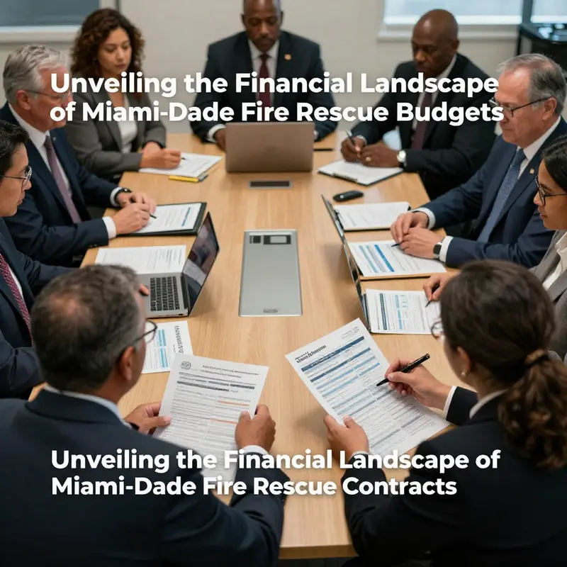 Miami-Dade Fire Rescue vehicles outside the station illustrate the service’s operational commitment.