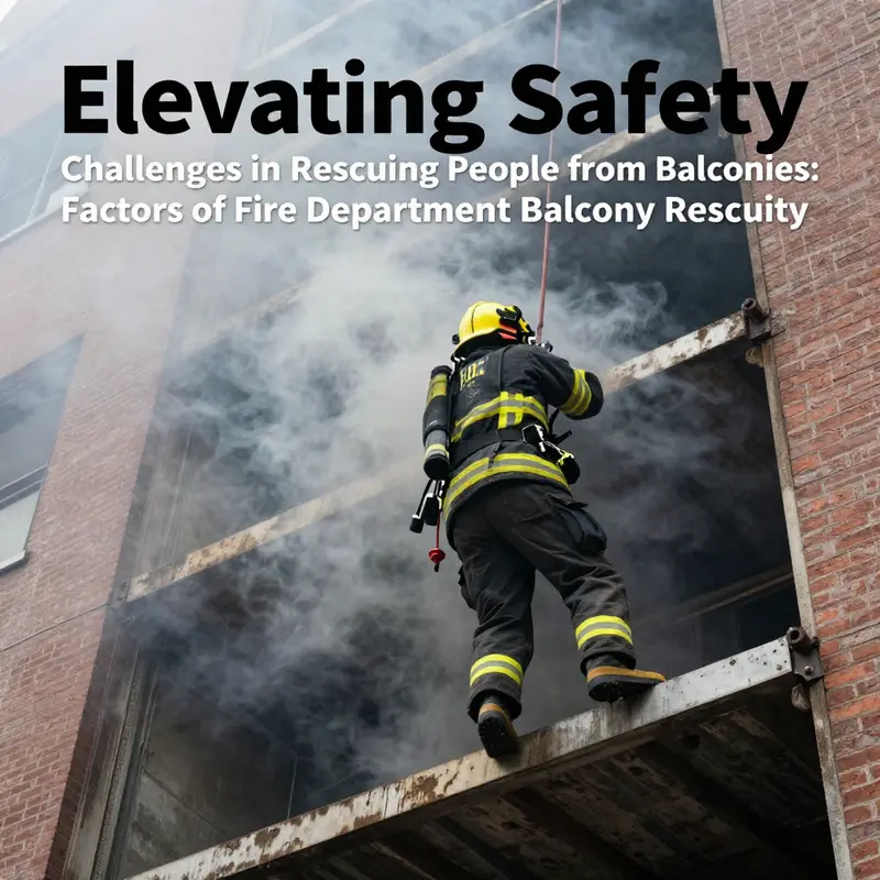 Firefighters utilizing an aerial ladder for balcony rescues in urban settings.