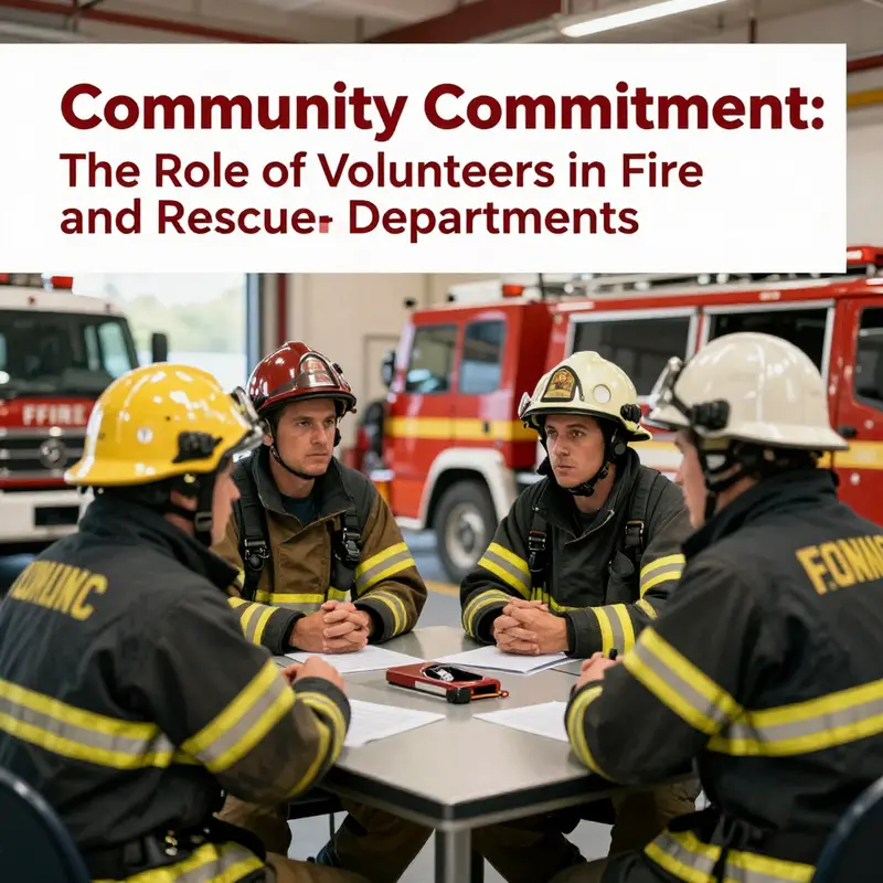 Volunteer firefighters engaging youth in fire safety education at a community event.