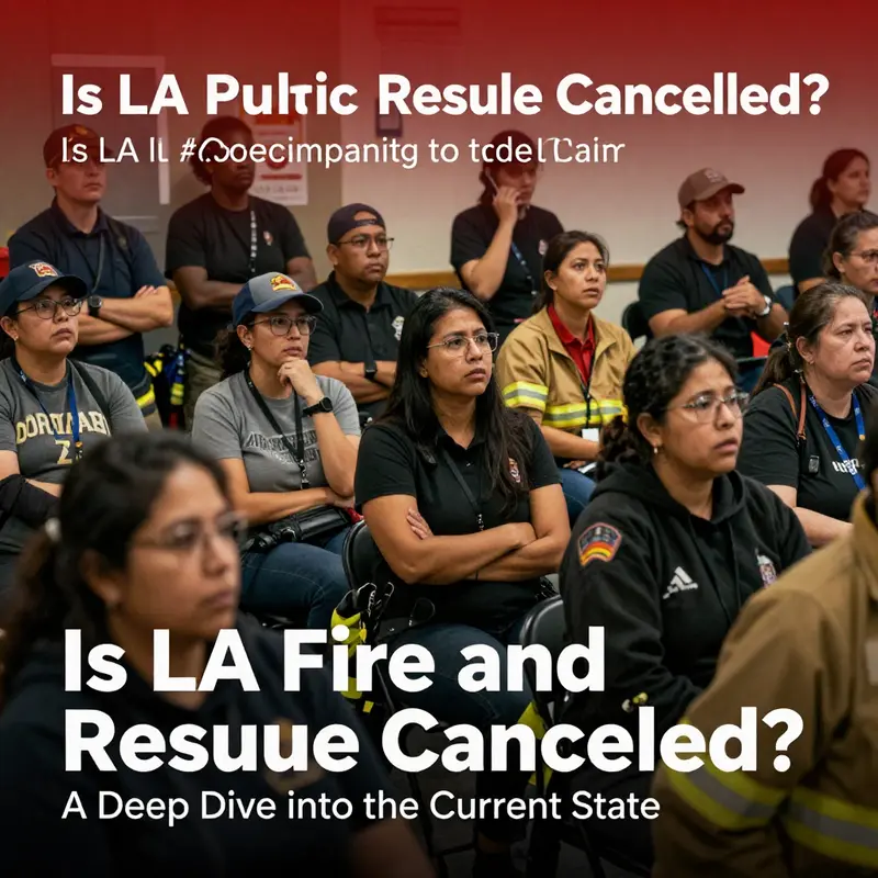 Firefighters responding to an emergency, demonstrating the ongoing operations of LA Fire and Rescue.