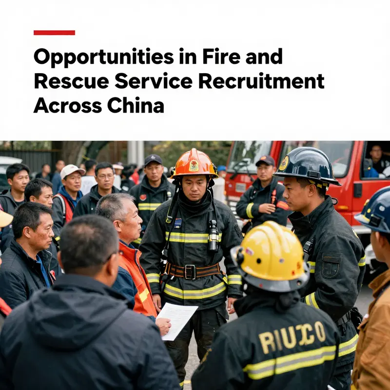 Firefighters actively engaged in training and rescue operations, showcasing the call for new recruits.