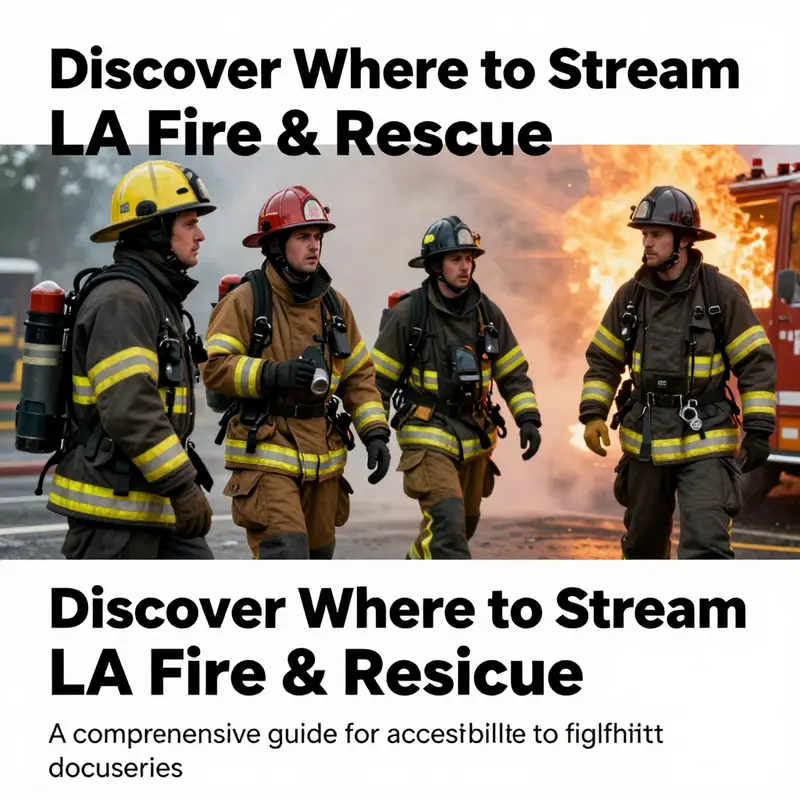 Firefighters responding to a fire emergency, showcasing teamwork and bravery in LA Fire & Rescue.