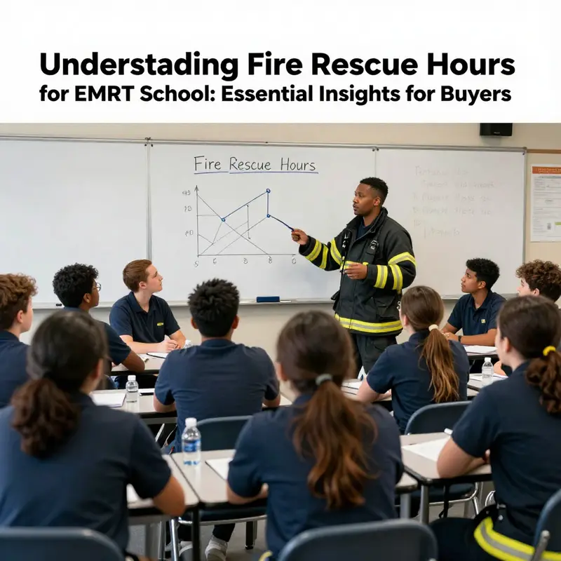 Students participate in a classroom discussion on fire rescue hours required for EMT training.