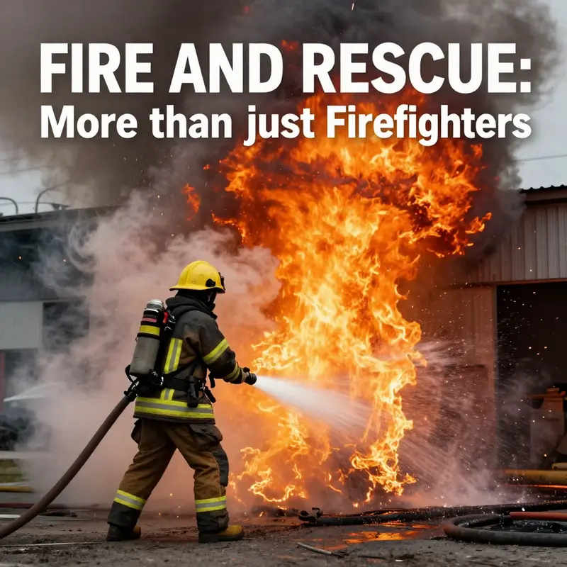 Firefighters in action, demonstrating their critical role in fire suppression.