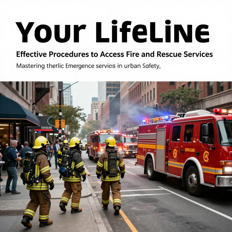 Firefighters responding to an emergency in an urban environment, demonstrating the critical importance of fire and rescue services.