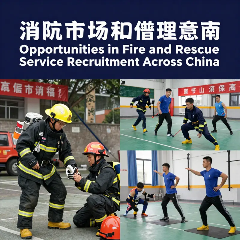 Firefighters actively engaged in training and rescue operations, showcasing the call for new recruits.
