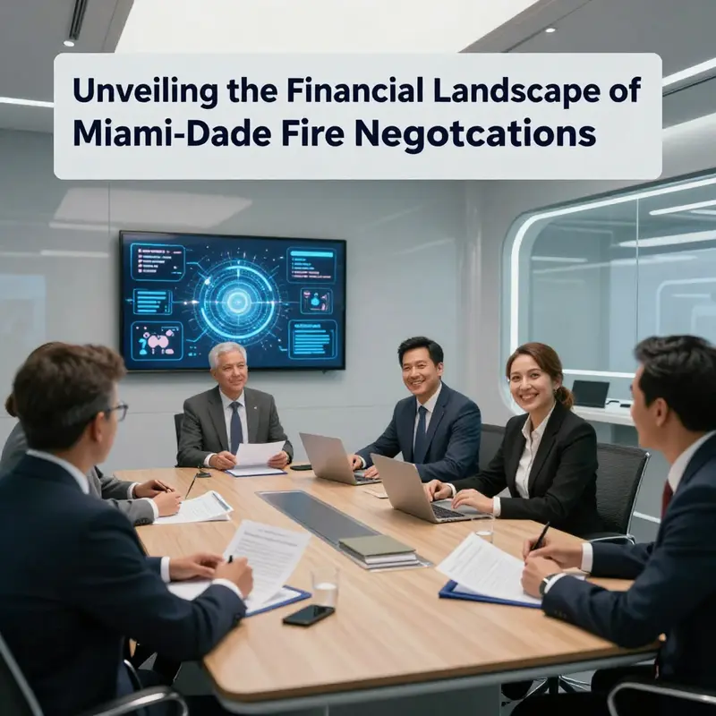 Miami-Dade Fire Rescue vehicles outside the station illustrate the service’s operational commitment.