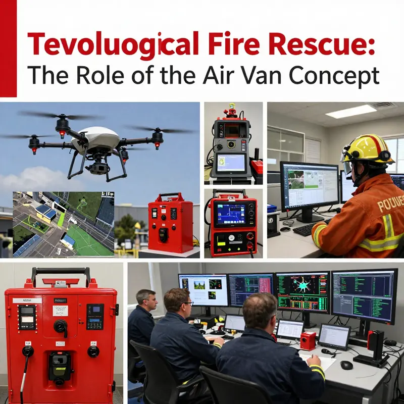 A drone actively conducting fire reconnaissance over a forest blaze, showcasing its role in modern fire rescue.