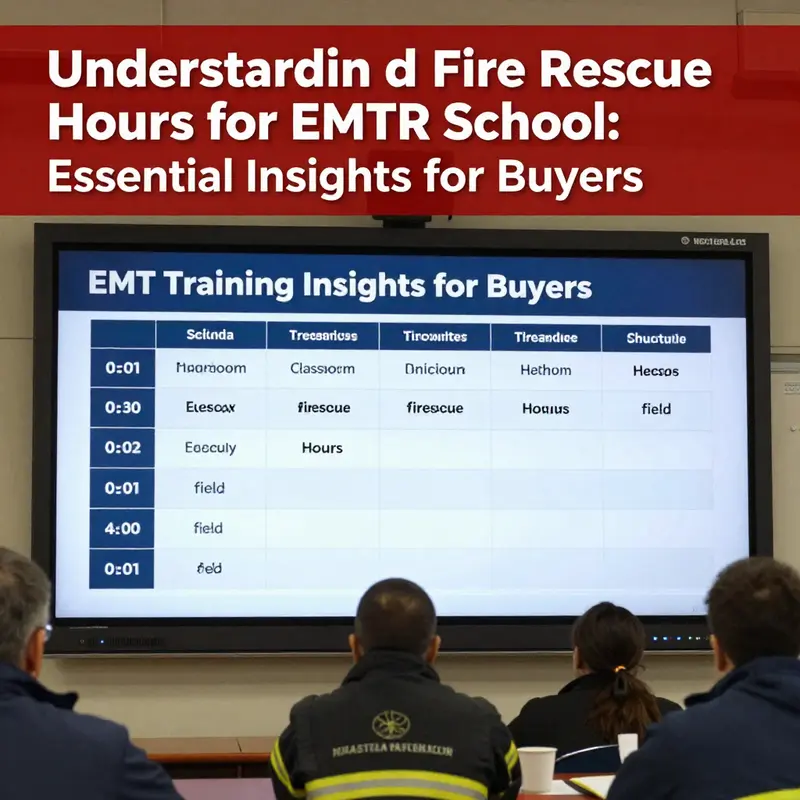 Students participate in a classroom discussion on fire rescue hours required for EMT training.