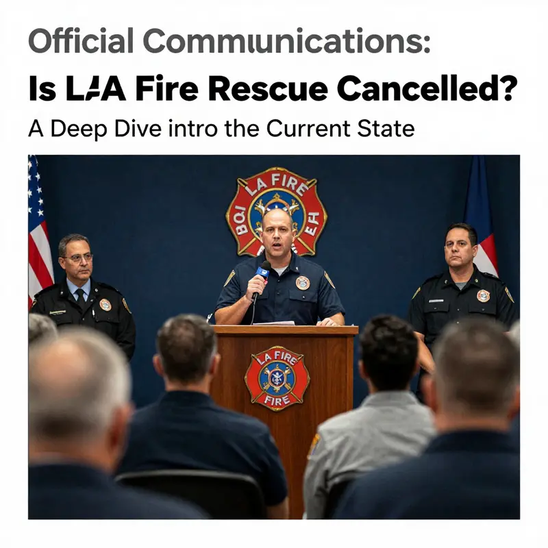 Firefighters responding to an emergency, demonstrating the ongoing operations of LA Fire and Rescue.