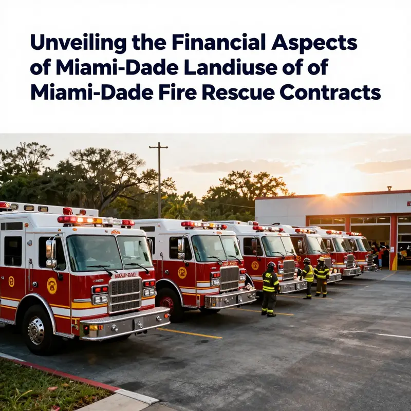 Miami-Dade Fire Rescue vehicles outside the station illustrate the service’s operational commitment.