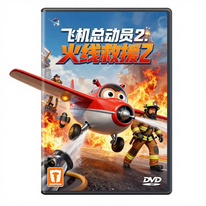 DVD cover of *Planes: Fire & Rescue* showcasing the heroic adventures of Dusty and his firefighting friends.