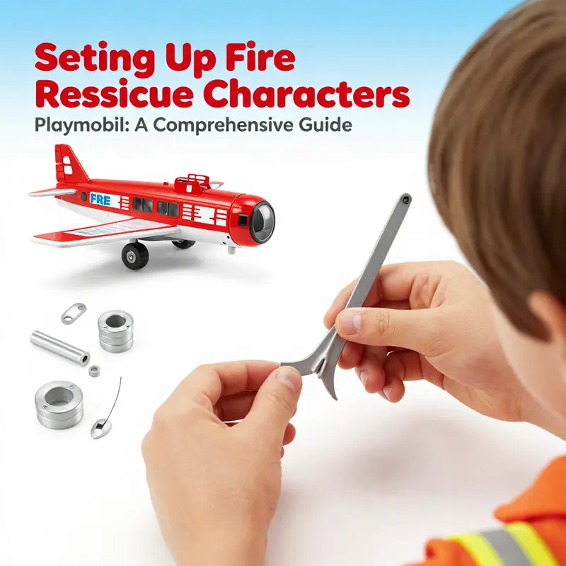 Parents and children unboxing and organizing the Playmobil Fire Rescue set for engaging play.