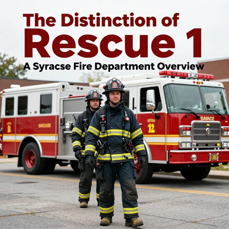 An image depicting Syracuse Fire Department rescue units at work, showcasing their dedication to public safety.