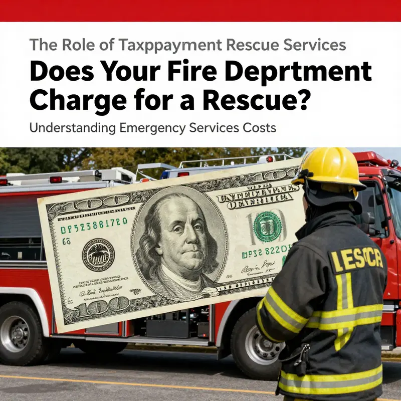 Firefighters responding to an emergency, depicting the public service aspect of fire department rescues.