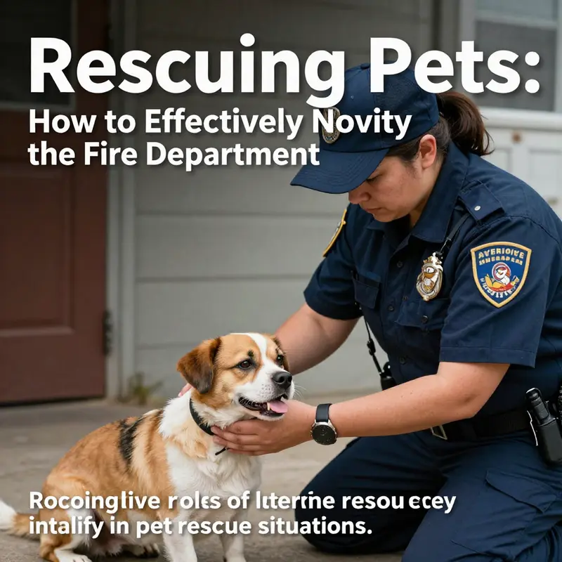 A firefighter getting ready to assist in a pet rescue based on an urgent emergency call.