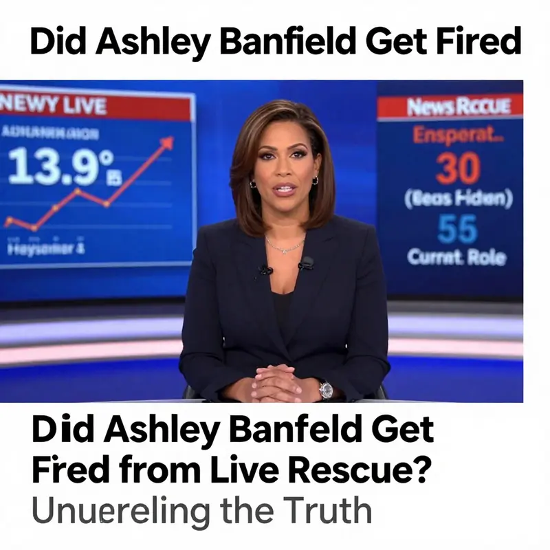 Ashley Banfield presenting live news, emphasizing her professional demeanor.