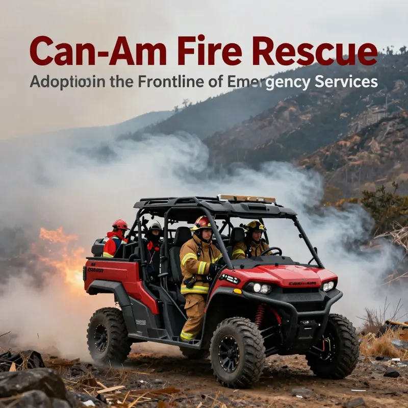 The Can-Am Defender UTV in action, illustrating its vital role in emergency service operations.