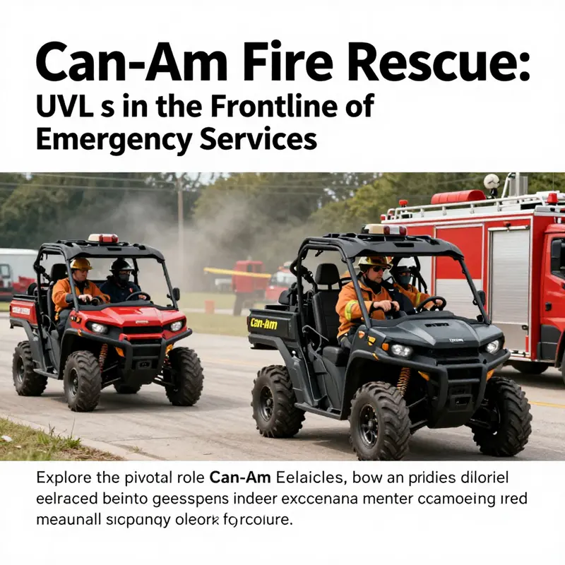 A group of Can-Am Defender UTVs responding to a rescue operation, highlighting their importance in emergency management.