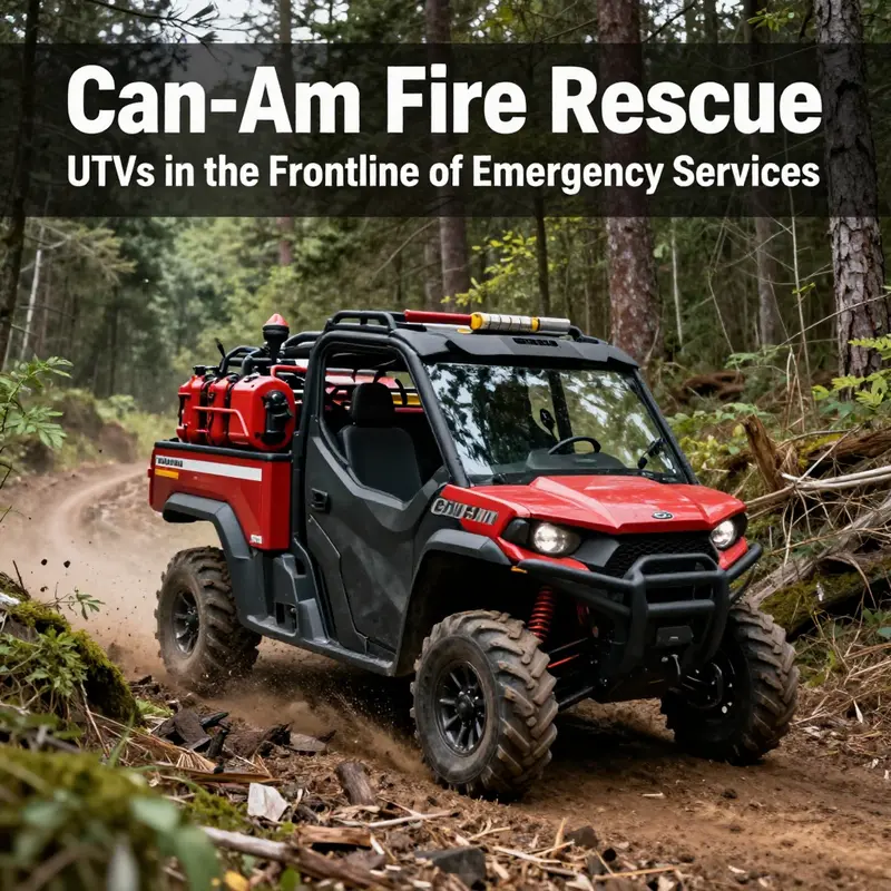 The Can-Am Defender UTV in action, illustrating its vital role in emergency service operations.