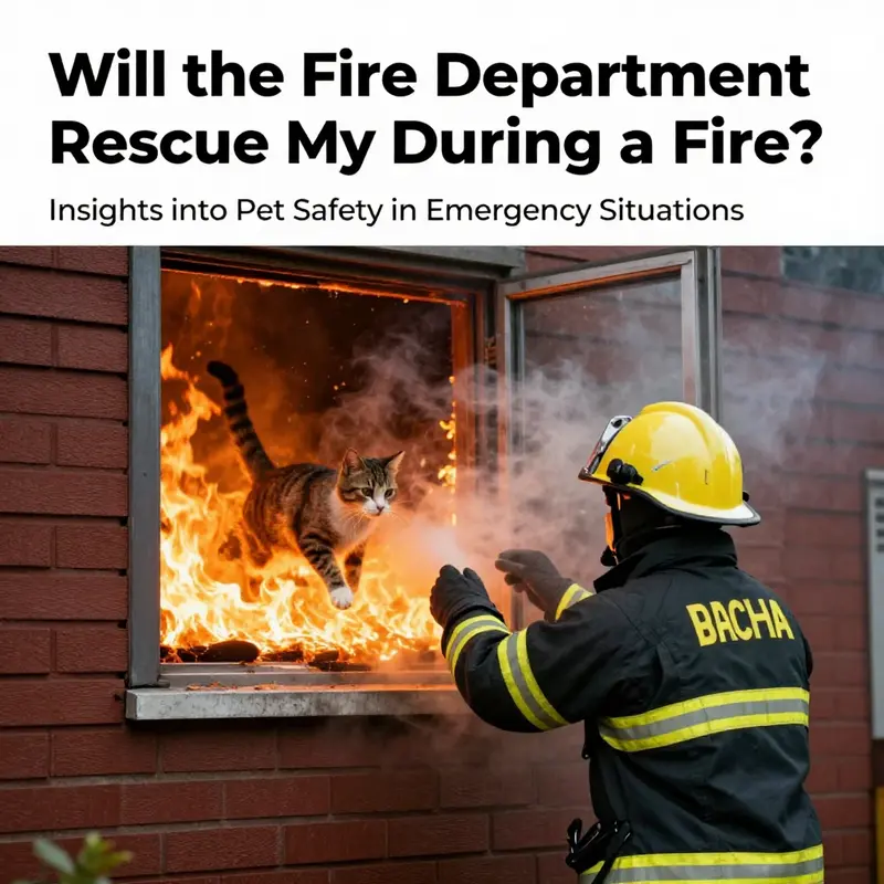 A firefighter safely rescuing a cat, highlighting the compassionate role fire departments can play in animal safety.