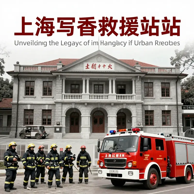 A montage showing the evolution of Shanghai’s firefighting, including its first fire station and modern equipment.