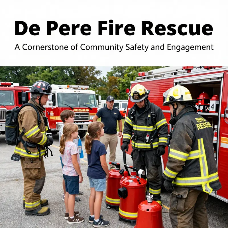A firefighter from De Pere Fire Rescue showcases the dedication and readiness the department exhibits during emergencies.