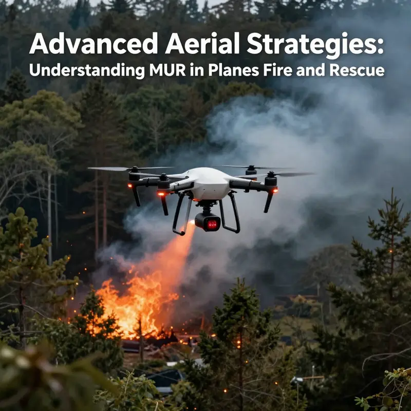 A drone equipped with infrared technology scouting for potential fire sources in a forested area.