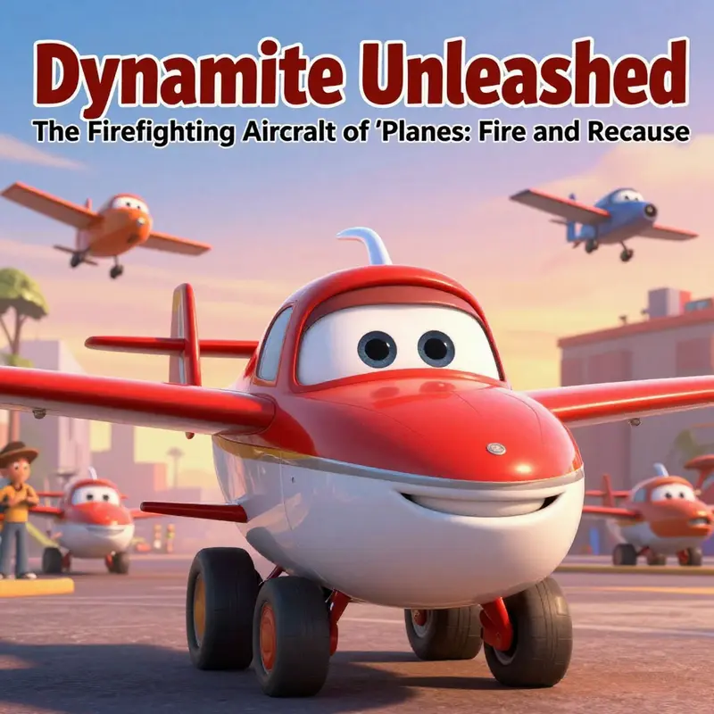 Dynamite, the firefighting aircraft, demonstrates his crucial role in battling forest fires.