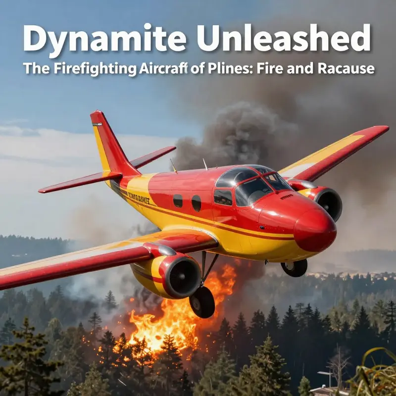 Dynamite, the firefighting aircraft, demonstrates his crucial role in battling forest fires.