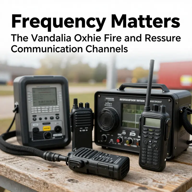 Emergency vehicles at Vandalia Fire Department showcasing the importance of communication equipment.