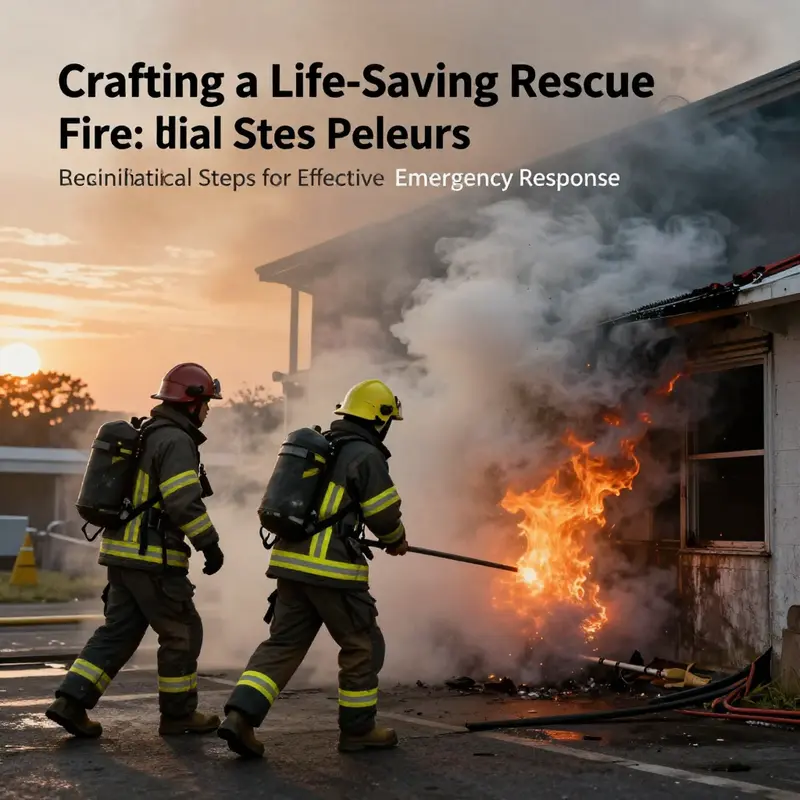 Firefighters collaborating during an emergency, representing the essence of teamwork and bravery.