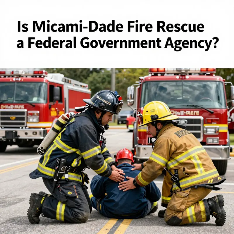 The Miami-Dade Fire Rescue headquarters illustrates the agency’s local governance and commitment to the community.