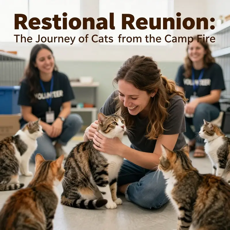 Rescue volunteers working tirelessly to save cats during the Camp Fire.