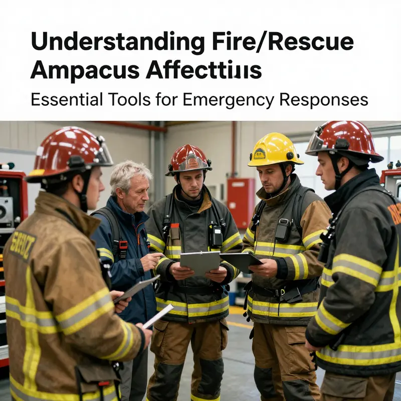 Key components of a fire/rescue apparatus showcased during a live operation.