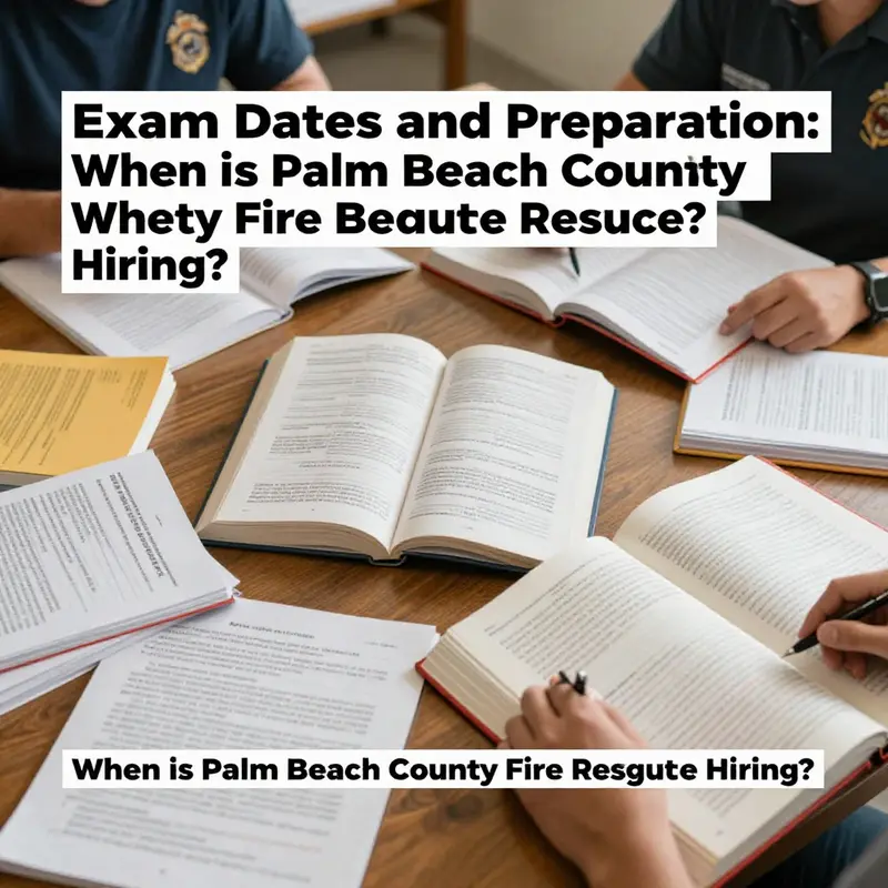 Palm Beach County Fire Rescue’s recruitment office displaying the hiring schedule for potential candidates.