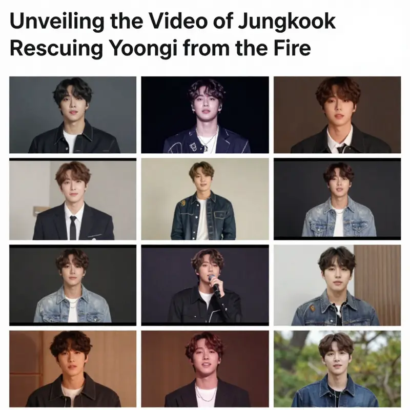 A digital illustration depicting the heroic rescue of Yoongi by Jungkook amidst flames, capturing a pivotal moment filled with intensity and emotion.