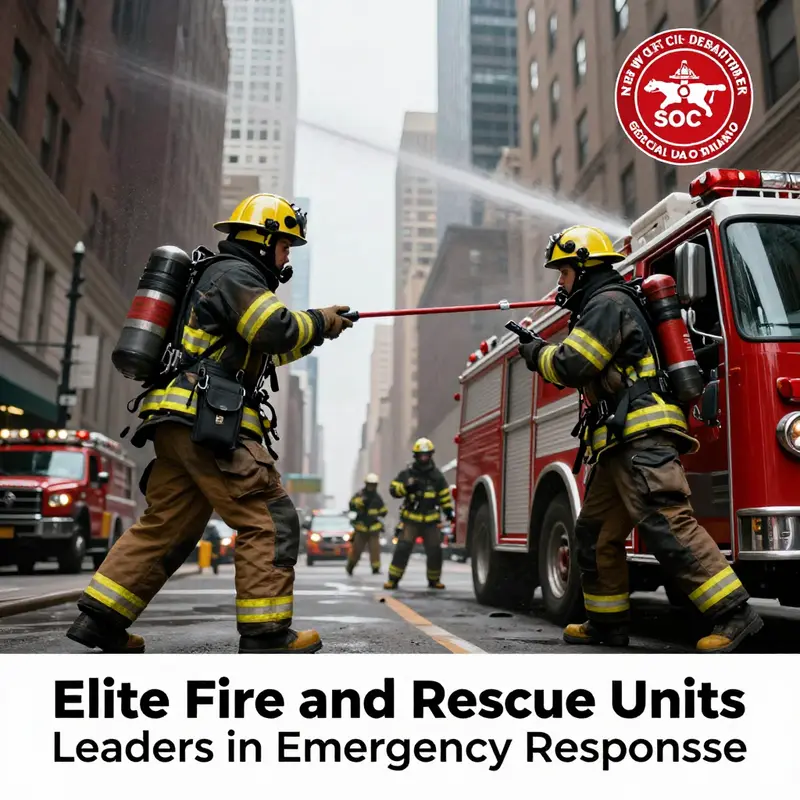 FDNY Special Operations Command in action during a complex urban rescue.