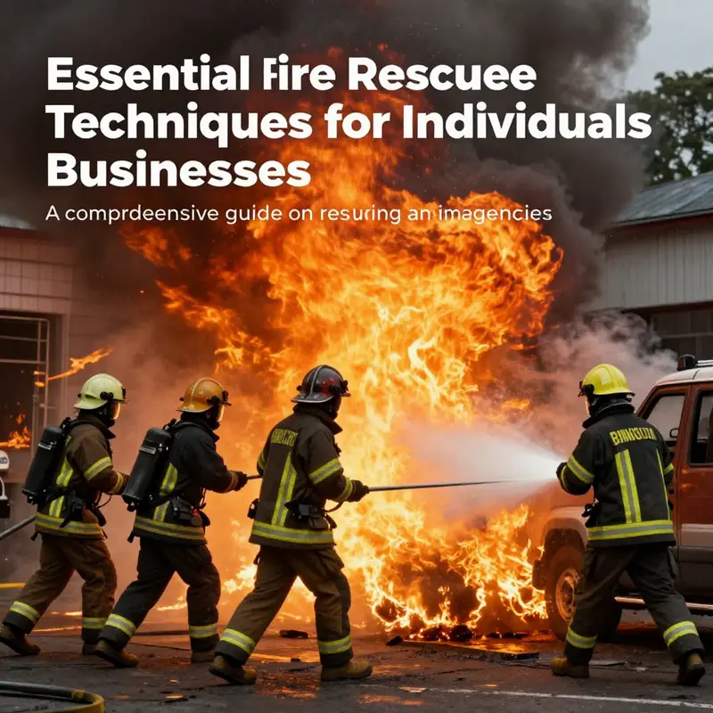 Firefighters actively working to control a large fire in a building.