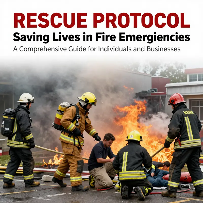 A collage of firefighters and individuals engaged in various aspects of fire rescue, highlighting the differents aspects of fire emergencies.