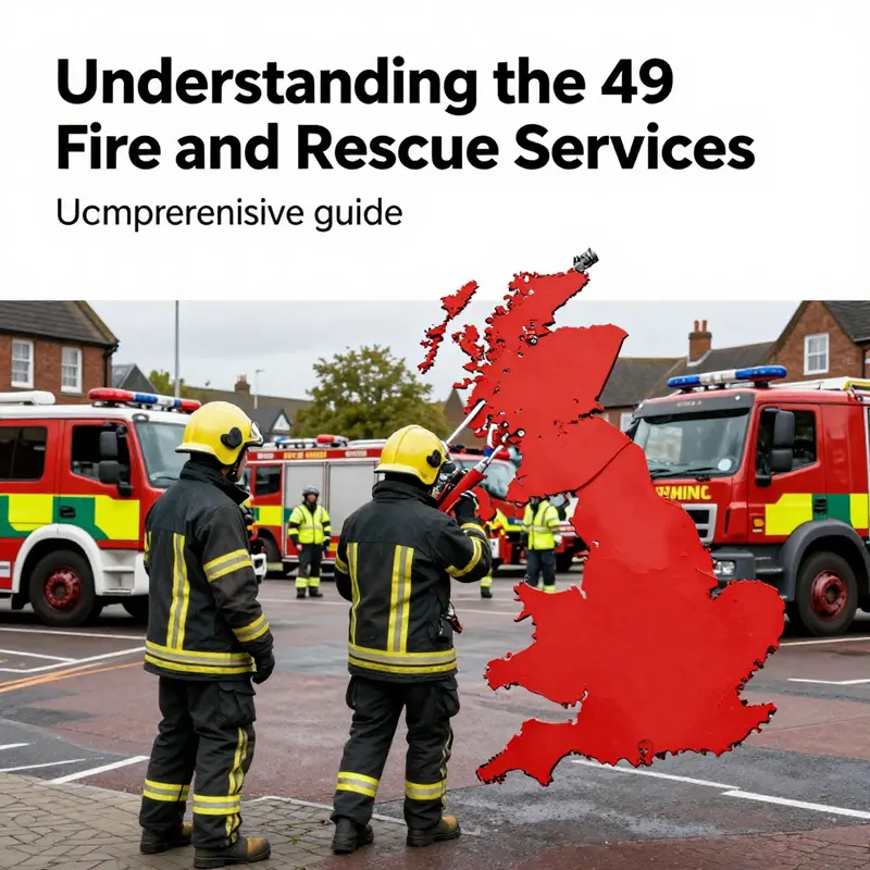 A dynamic image of firefighters and emergency responders in action, illustrating the importance of fire and rescue services for community safety.