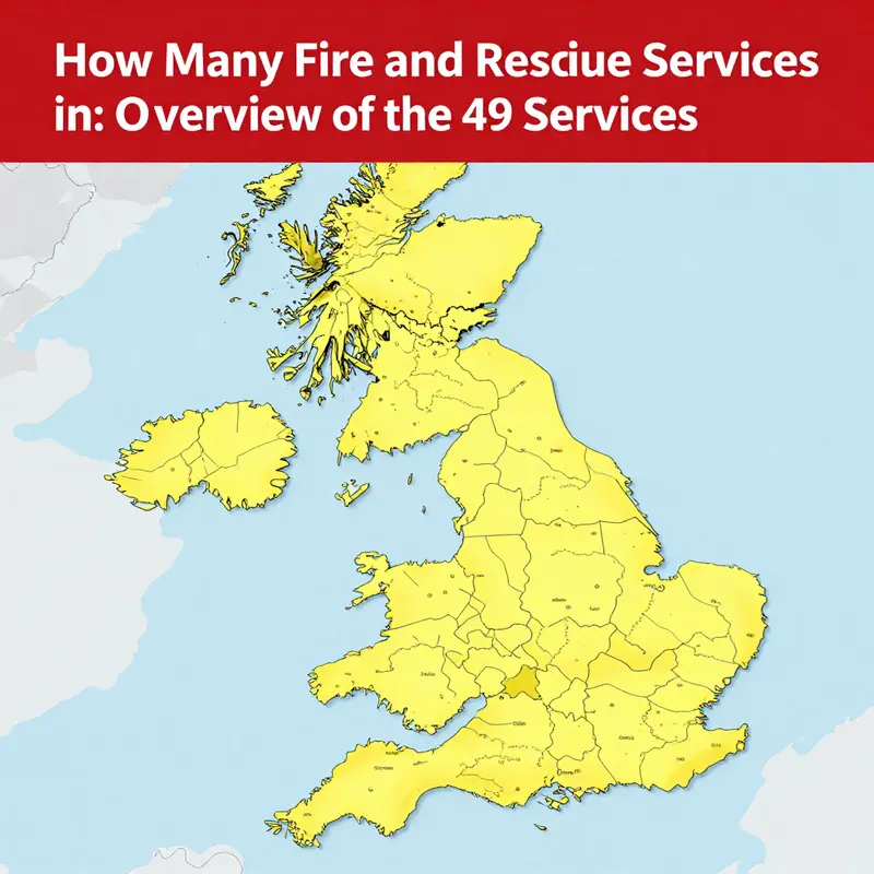 Geographical distribution of the 49 fire and rescue services across the UK.