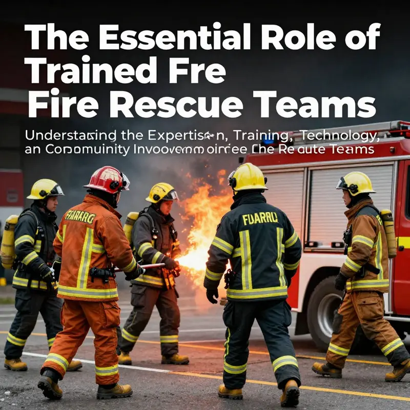 Firefighters in action, collaborating effectively during an emergency response operation.