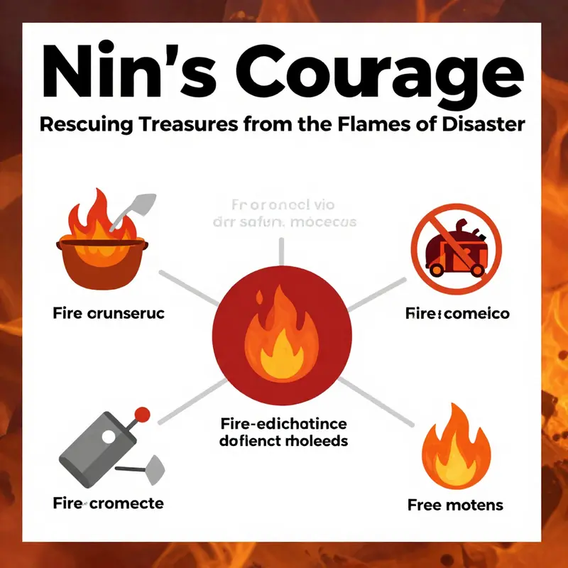 Nin’s determination to save irreplaceable possessions from a blazing fire.