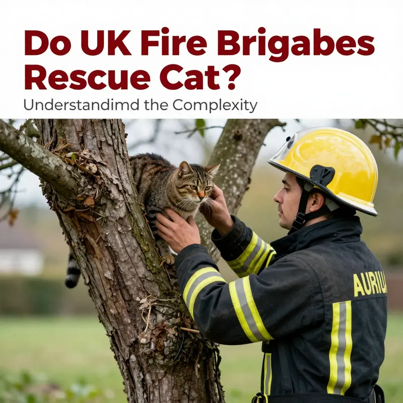 A firefighter demonstrating care while rescuing a cat from a tree, epitomizing the compassion within emergency services.