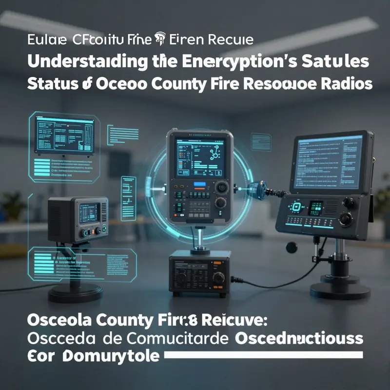 A firefighter communicating via an encrypted radio, symbolizing the importance of secure communication in emergency operations.