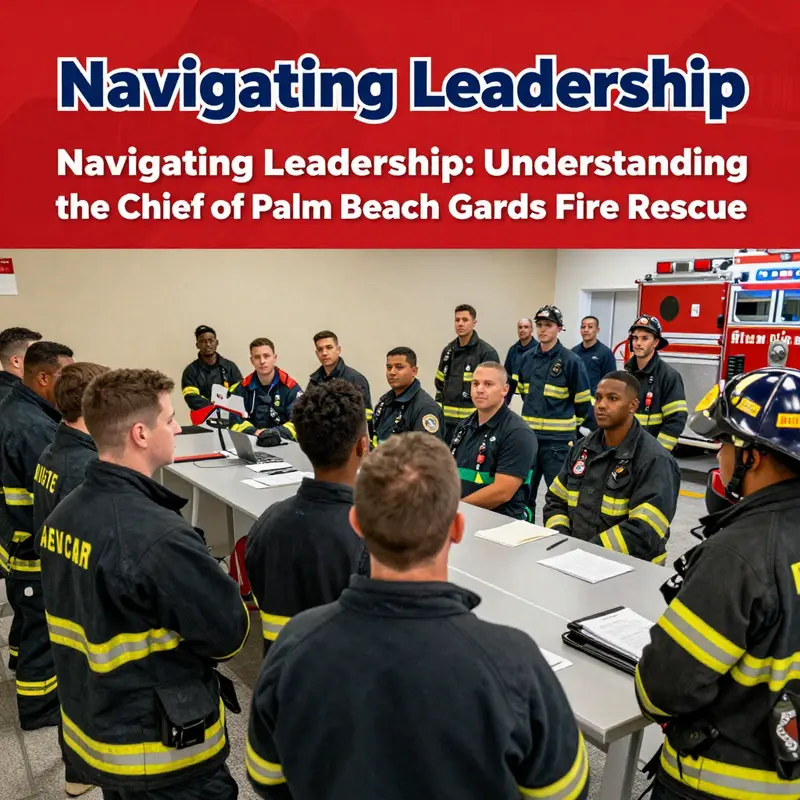 Leadership team of Palm Beach Gardens Fire Rescue, exemplifying dedication to community safety.