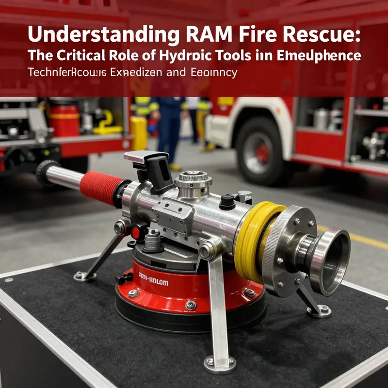 A firefighter demonstrating the effective use of hydraulic rams in vehicle extrication.